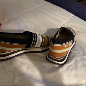 Tory Burch Multicolor Striped Slip-Ons
